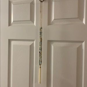beaded, sparkle tassel necklace
